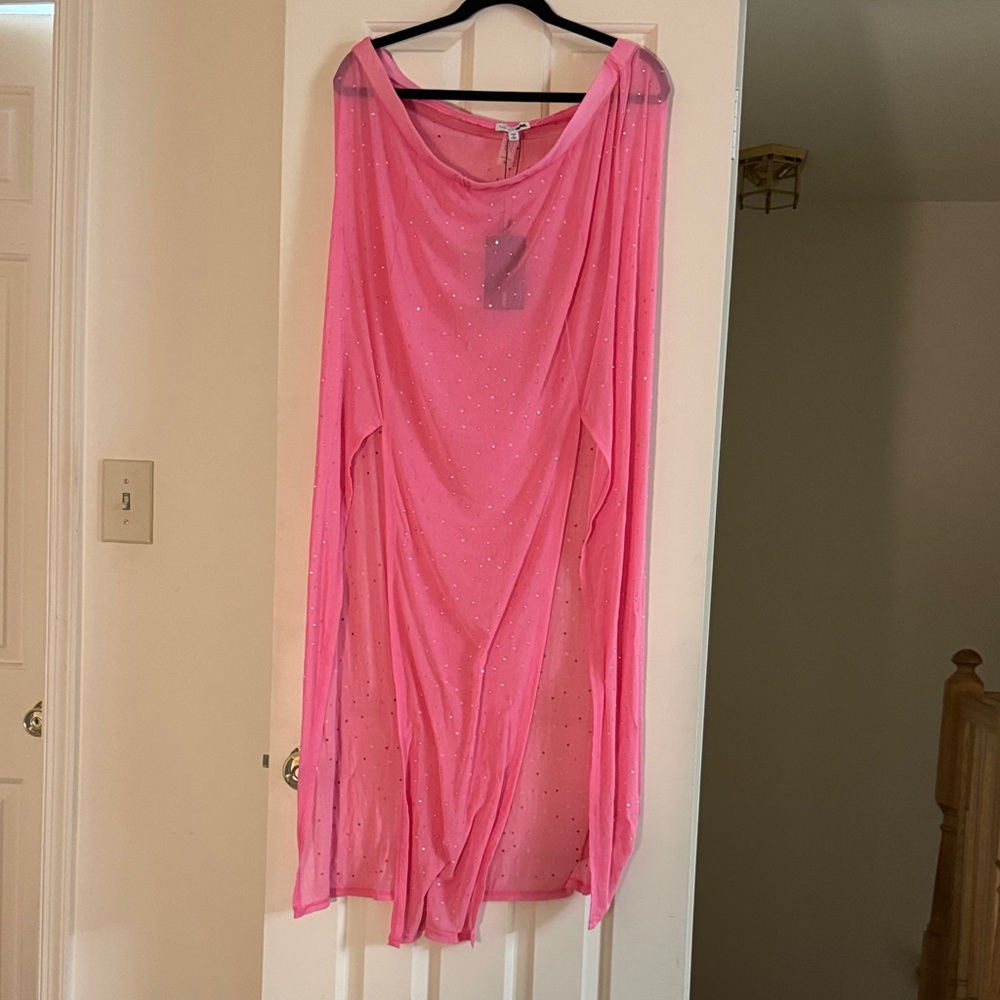 Fashion Nova Pink Rhinestone Cover-Up